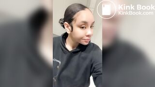 Cute light skin shits on public bathroom floor, ScatKings.com Scat Porn 9 ScatKings.com Scat Porn