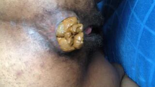 Hairy Ebony Pushes out a Fat Turd (HD), ScatKings.com Scat Porn 22 ScatKings.com Scat Porn