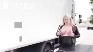 Poop and pee lying on her back at roadside, ScatKings.com Scat Porn 18 ScatKings.com Scat Porn