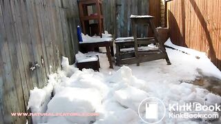 Pooping in a snowy back yard, ScatKings.com Scat Porn 3 ScatKings.com Scat Porn